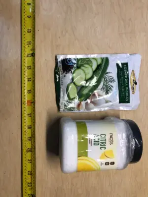 Kosher Dill pickle mix pack exp:06/19/2026, 30oz. Citric Acid exp:10/20/2027