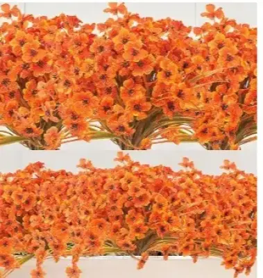 Wireless table lamp , garland for mantle and artificial flower decorations