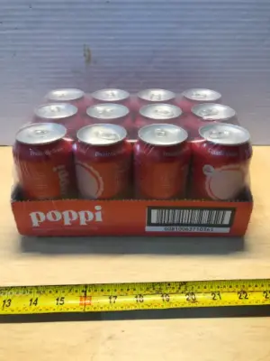 12 cans poppi prebiotic soda exp:09/06/2026