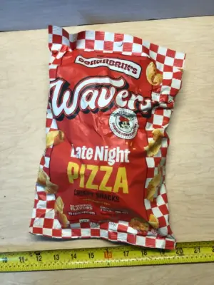 5 bags wavers last night pizza snacks exp:05/02/2026