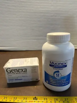 big bottle mucinex (opened) & acetaminophen PM