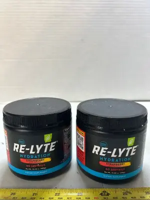 2 13oz jars of re-lyte hydration drink mix strawberry lemonade flavor