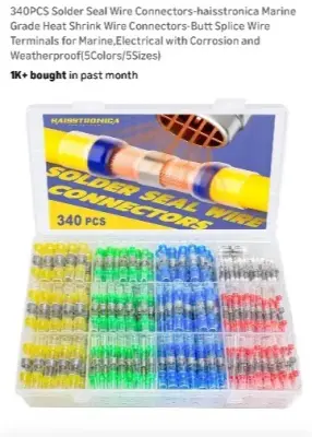 340PCS solder seal wire connectors (3 pks)