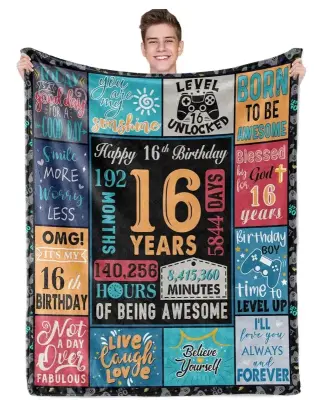 Girls age 16 blanket 60x50 inch
