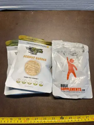 2ct  peanut butter sugar free cookies & BULK supplements