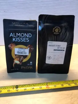 Almond kisses, chocolate peanut butter cup coffee unknown exp date