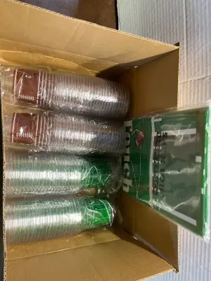 3pack football table decor & football cups