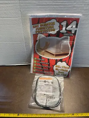 cat scratching furniture protection & pet hair removal gloves