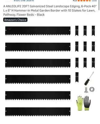 metal garden border
