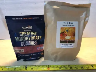 Creating gummies exp:04/22/2027, tea & herb 40 tea bags exp:12/31/2025