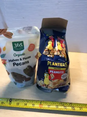 365 organic pecans (opened) exp:08/07/2026, Planters peanuts exp:1/14/2024 ( opened)