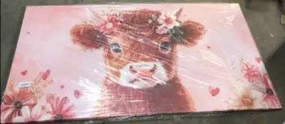 30x60 highland cow wall decor