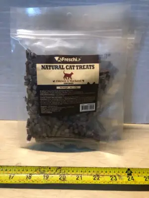 3 bags 6oz each natural cat treats exp:3/27