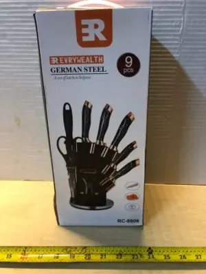 9pc German steel knife set