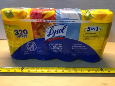 4 tubs 5in1 Lysol disinfectant wipes