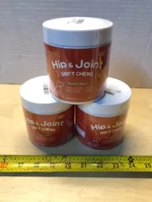 3 tubs 120 chews each hip and joint chews exp:8/23/26