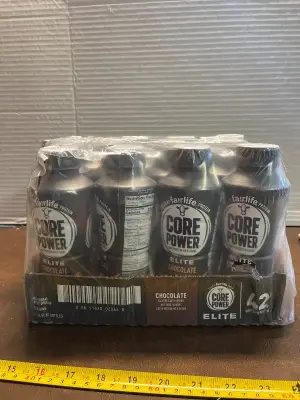 3ct 12pk chocolate core power protein drinks exp 05/26