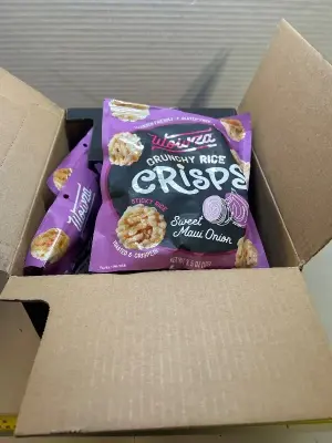 box of crunchy rice crisps BB 03/26