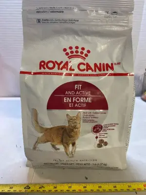 2 royal canin fit, and active cat food