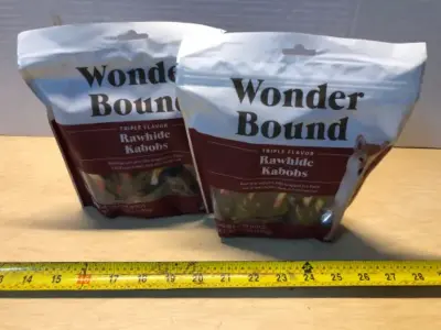 2 bags 12oz each rawhide kabobs exp:1/3/26