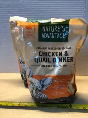 2 bags 14oz natures advantage freeze dried dog treats exp:5/6/26