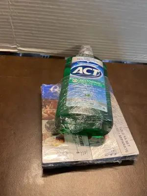 mouth wash, 2ct q-tips