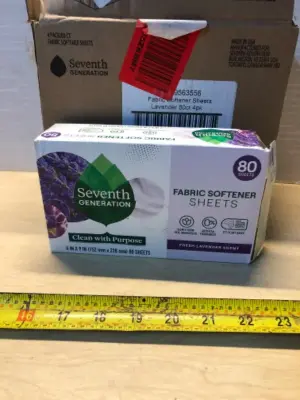 4 boxes 80 sheets each seventh generation fabric softener sheets