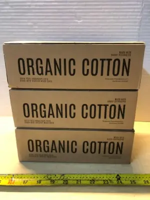 3 boxes organic cotton long liner pads