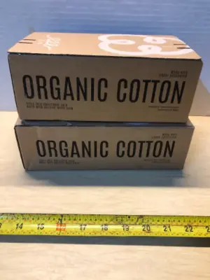2 boxes organic cotton pads long liners