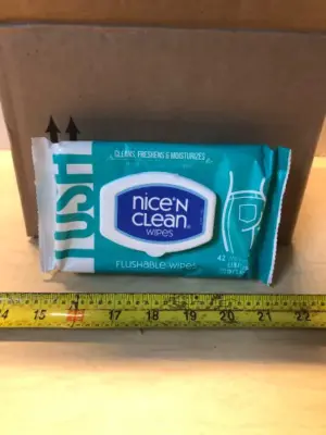 8packs nice and clean flushable wipes