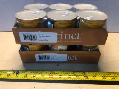2 packs 12 cans each instinct cat food exp:7/13/28
