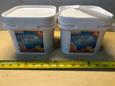 2 tubs 53oz each septic saver treatment