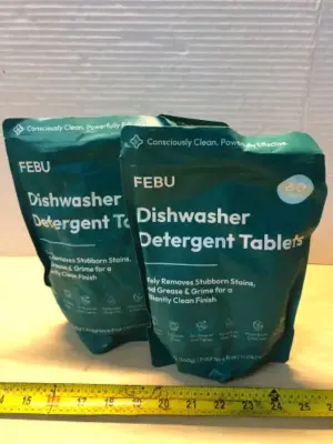 3 bags 60 tablets each dishwasher detergent tablets