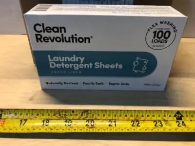 4 boxes clean revolution laundry detergent sheets