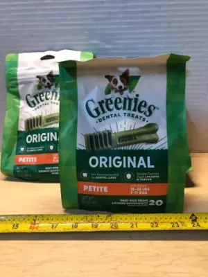 3 bags 12oz greenies dental treats exp:12/25/29