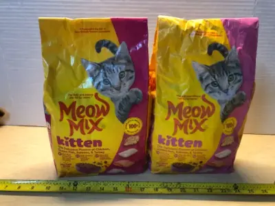 2 bags 3.15lb each meow mix kitten food exp:6/13/27