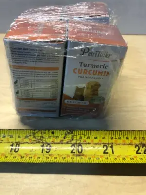 4 boxes 60 chewables each turmeric curcumin for pets exp:6/6/28