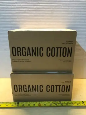 2 boxes organic cotton pads extra long overnight and overnight