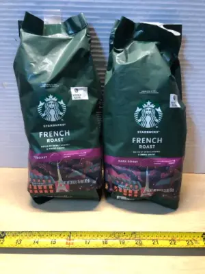 2 bags 28oz whole bean Starbucks French roast exp:5/12/26