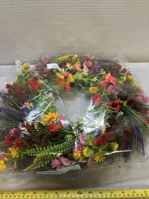 faux flower wreath