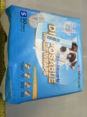 Super absorbent, disposable male dog wraps