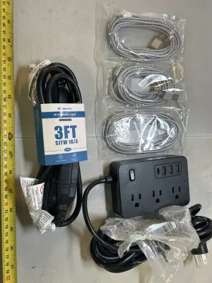 3 pack iphone chargers 2 extension cords