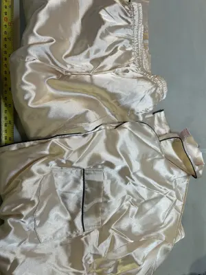 xl faux satin pj set