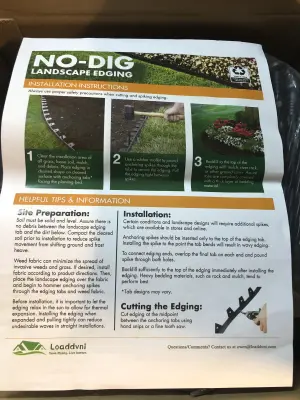 No digging landscape edging