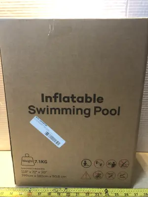 Inflatable swimming pool 118”x72”x20”