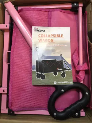 Yacona pink collapsible wagon