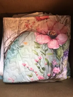Unknown size comforter with two pillow shams