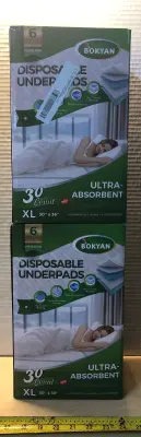 2 boxes ultra absorbent xl 30 count bed pads