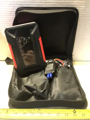 Multifunctional jump starter in case comes on