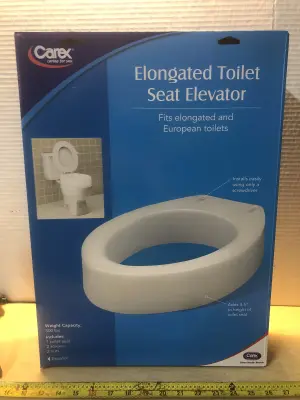 Elongated toilet seat elevator